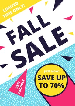 Flat design sale website banner template. Bright colorful vector illustrations for social media, posters, email, print, ads designs, promotional material. Yellow Pink Blue black and white