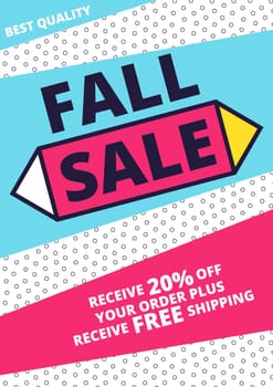 Flat design sale website banner template. Bright colorful vector illustrations for social media, posters, email, print, ads designs, promotional material. Yellow Pink Blue black and white