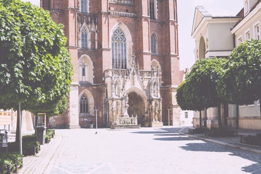 Poland Wroclaw city architecture. Cathedral of John the Baptist