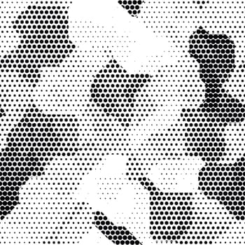Modern seamless pattern with dots transition halftone in black and white