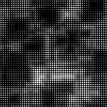 Modern seamless pattern with dots transition halftone in black and white