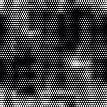 Modern seamless pattern with dots transition halftone in black and white