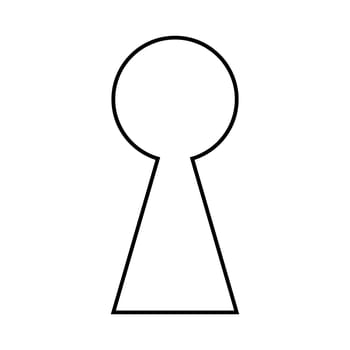 keyhole silhouette outline vector symbol icon design. Beautiful illustration isolated on white background.