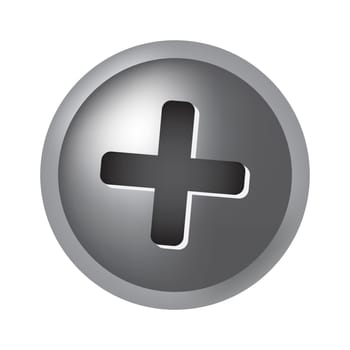 screw head vector symbol icon design. Beautiful illustration isolated on white background.