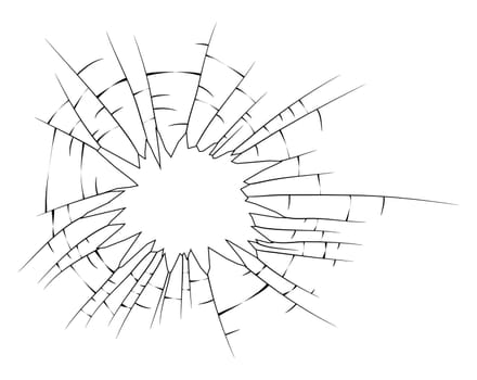broken glass silhouette vector symbol icon design. Beautiful illustration isolated on white background.