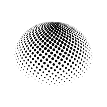 halftone globe logo  vector symbol icon design. Beautiful illustration isolated on white background.
