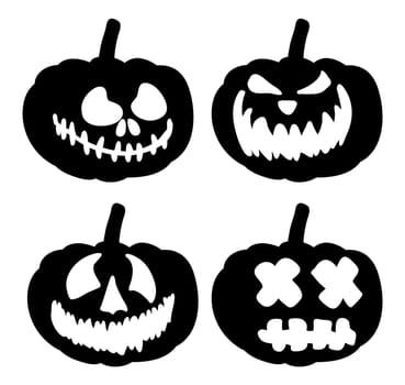 scary, pumpkin face vector symbol icon design. Beautiful illustration isolated on white background.