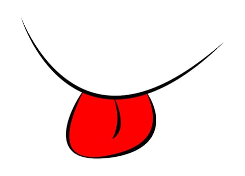 tongue, smile vector symbol icon design. Beautiful illustration isolated on white background.