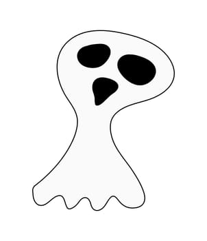 halloween ghost vector symbol icon design. Beautiful illustration isolated on white background.