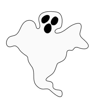 halloween ghost vector symbol icon design. Beautiful illustration isolated on white background.