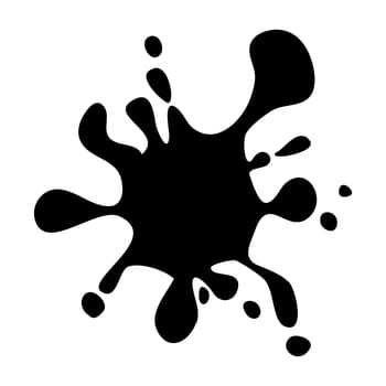 ink blob, blot, splash silhouette vector symbol icon design. Beautiful illustration isolated on white background.