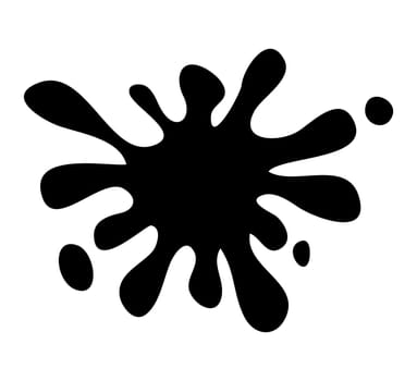 ink blob, blot, splash silhouette vector symbol icon design. Beautiful illustration isolated on white background.