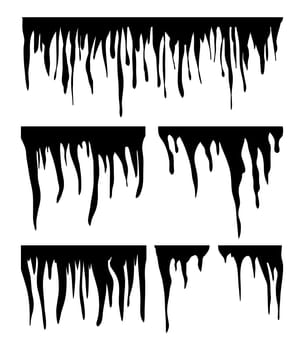 Icicles, snow cap, drift silhouette vector symbol icon design. Beautiful illustration isolated on white background.
