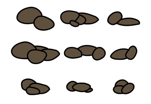 rock, stone vector symbol , icon  design. illustration isolated on white background.
