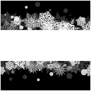 Christmas vector snowflake background for card. Snowfall illustration wallpaper.