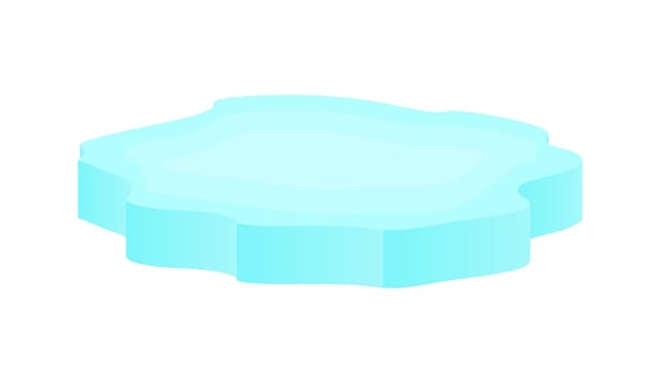 Ice floe icon, symbol, design. Winter vector illustration isolated on white background.