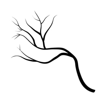 branch silhouette icon, symbol, design. vector illustration isolated on white background.