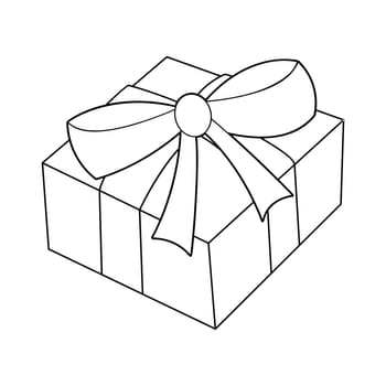 christmas box silhouette, gift icon, symbol, design. vector illustration isolated on white background.