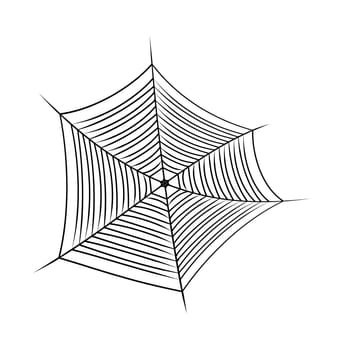 Halloween spider web, cobweb symbol, icon. vector illustration isolated on white background.