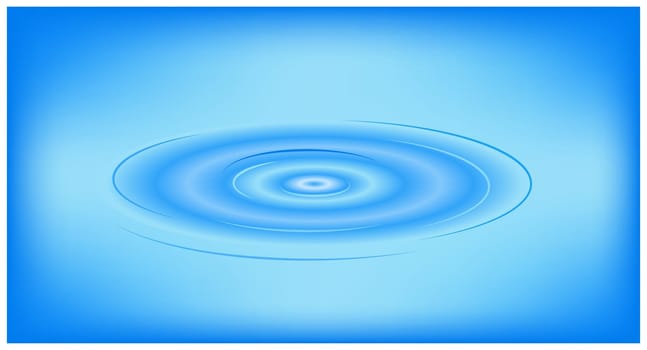 Water riplle vector illustration. Waves on water from falling drop.