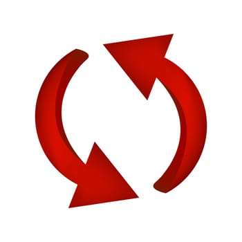 Arrow symbol, red icon clipart business concept. Vector illustration isolated on white background.