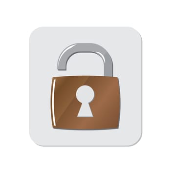 Vector  icon opened padlock