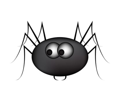 Spider halloween icon, symbol gradient mesh. Vector illustration on white background