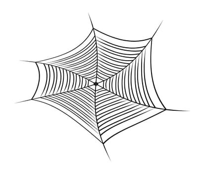 Halloween spider web, cobweb symbol, icon. vector illustration isolated on white background.