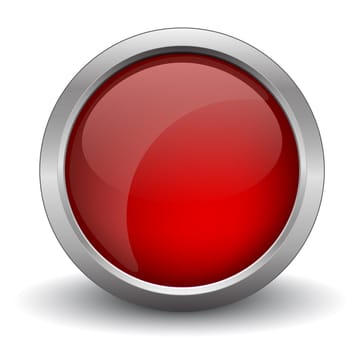 Red glossy web button, beautiful Internet button