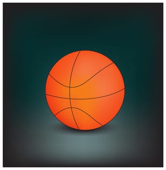 Vector Basketball icon  isolated on a dark background