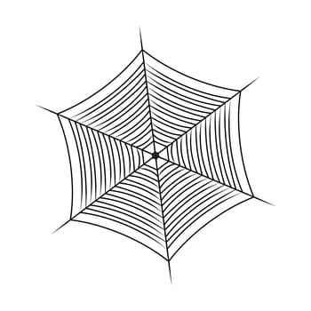 Halloween spider web, cobweb symbol, icon. vector illustration isolated on white background.