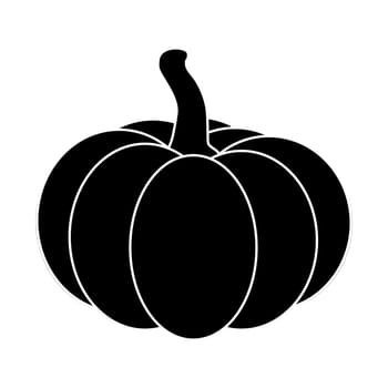 Halloween pumpkin silhouette vector illustration isolated on white background.