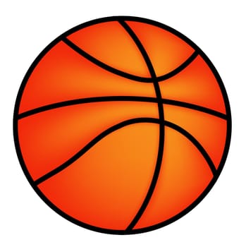 Vector Basketball icon  isolated on a white background