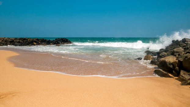 paradise sandy beach in Arugam Bay, Sri Lanka