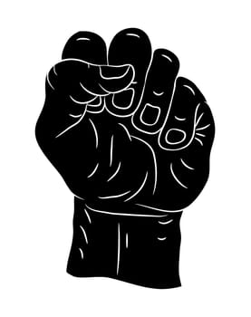 clenched fist  vector symbol icon design. Beautiful illustration isolated on white background.