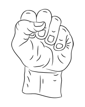 clenched fist  vector symbol icon design. Beautiful illustration isolated on white background.