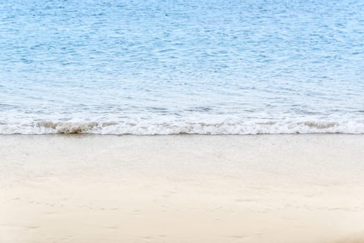 blue sea wave on beach, vacation concept background , selective focus