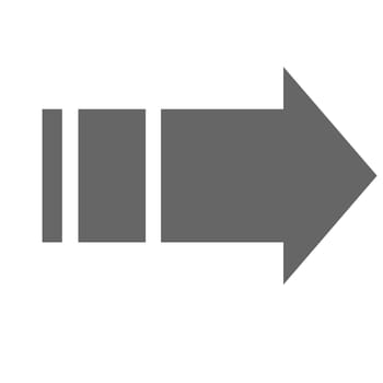 Pointer, arrow in modern flat style. Arrow vector button isolated on white background. Symbol for web design, site, app, UI.