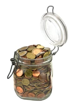 Save coins in mason jars,emergency pennies for bad times