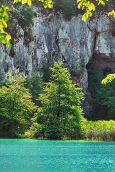 Lakes in the Plitvice National Park, Croatia
