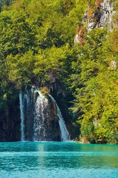 Waterfalls in Plitvice Lakes National Park, Croatia