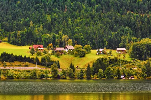 House on the Bank of Lake in Austria