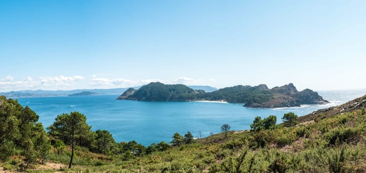 ISLAS CIES, SPAIN - CIRCA SEPTEMBER 2017: Illa de San Martino on the Cies Islands of Spain, included in the Atlantic Islands of Galicia National Park.