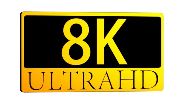 The 3d rendering of nice view of Ultra HD 8K ICON