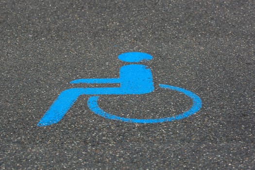 Note - Disabled parking Reference on asphalt