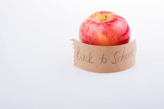 Back to school theme with a red apple