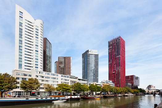 Offices and apartments in the center of Rotterdam in the Netherlands