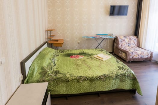 Interior. Sleeper in studio apartment