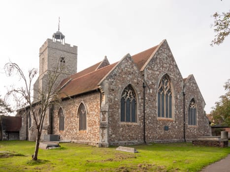 wivenhoe christian church full view outside old stone windows  Essex  England  UK