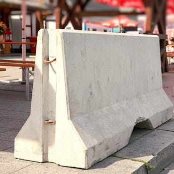 Concrete barriers to counter terrorism at Breitscheidplatz in Berlin
